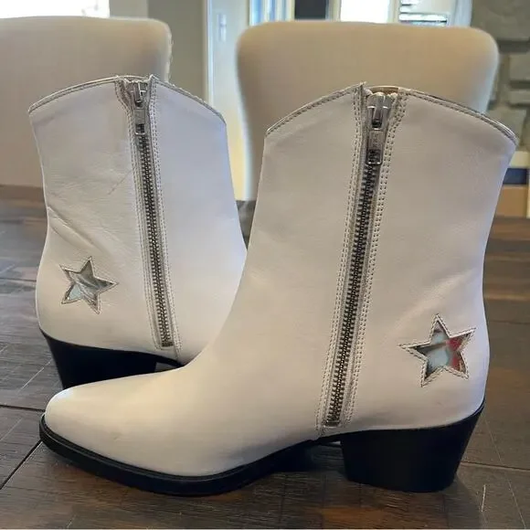 Thursday Boot Co. Everyday Country Star White Star Booties Size 6 EUC - Picture 2 of 7